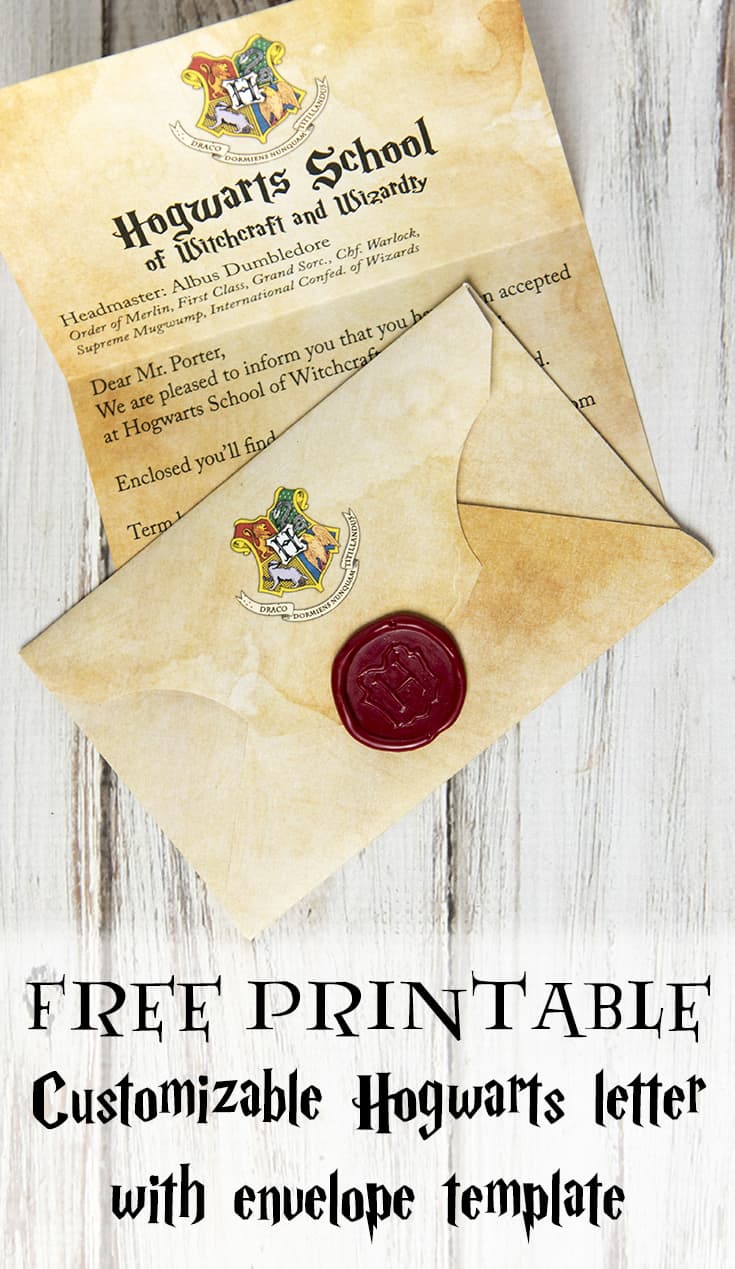 DIY Hogwarts Letter And Harry Potter Envelope And Hogwarts Seal