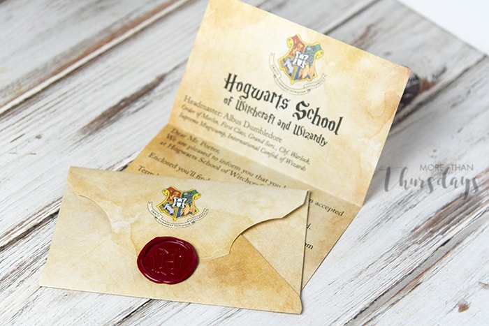 DIY Hogwarts Letter With Envelope And Hogwarts Seal More Than Thursdays DIY Hogwarts Letter With Envelope And Hogwarts Seal More Than Thursdays